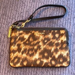 Printed Coach Wristlet